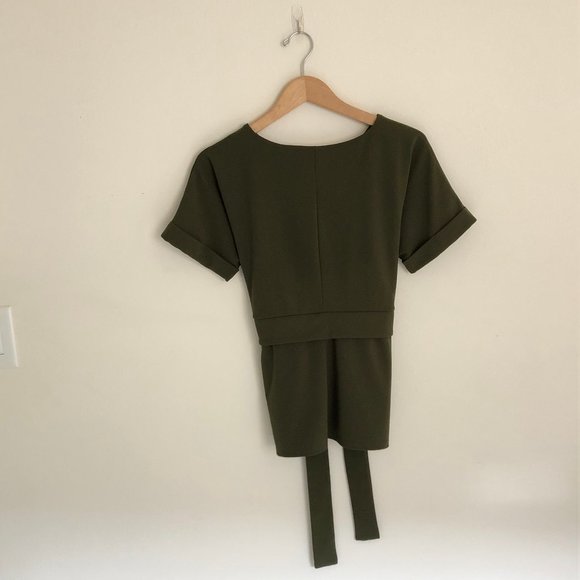 Worthington | Olive Short Sleeve Top - Picture 3 of 6